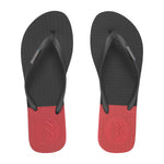 Women's Black/Grey/Red Thongs - Boomerangz Footwear