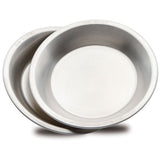 PLATES - 2 x Classic Stainless Steel Camping Plates